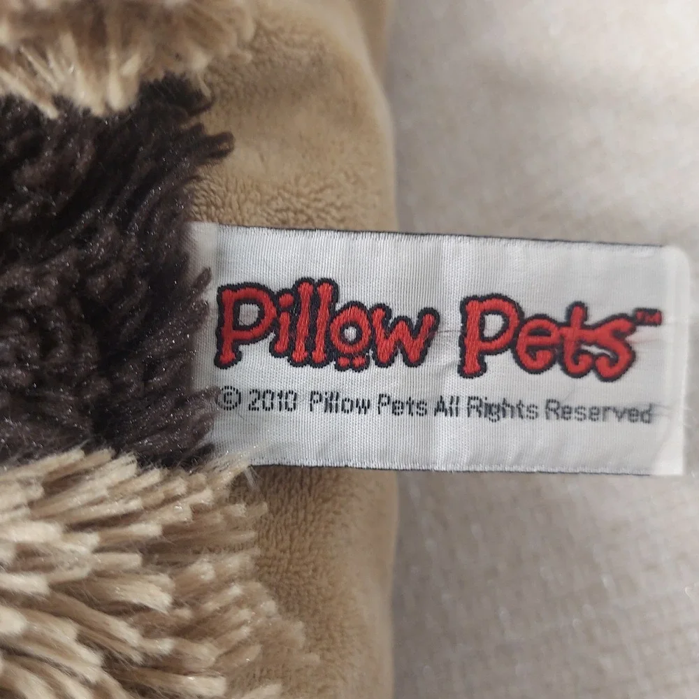 Pillow Pets Comfy Puppy Dog Plush Brown Tan Shaggy Stuffed Animal 18 inch Large